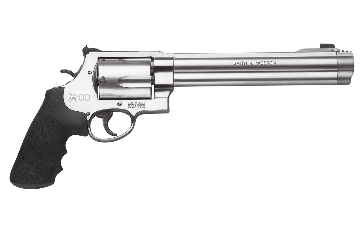 Smith & Wesson 163500 Model 500 500 S&W Mag Stainless Steel 8.38" Barrel & 5rd Cylinder, Satin Stainless Steel X-Frame, Fixed Compensator, Internal Lock