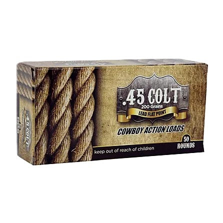 American Cowboy Handgun .45 Long Colt 200 grain Lead Flat Nose ammunition