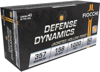 Fiocchi 357B Defense Dynamics 357 Mag 158 gr Jacketed Hollow Point (JHP)