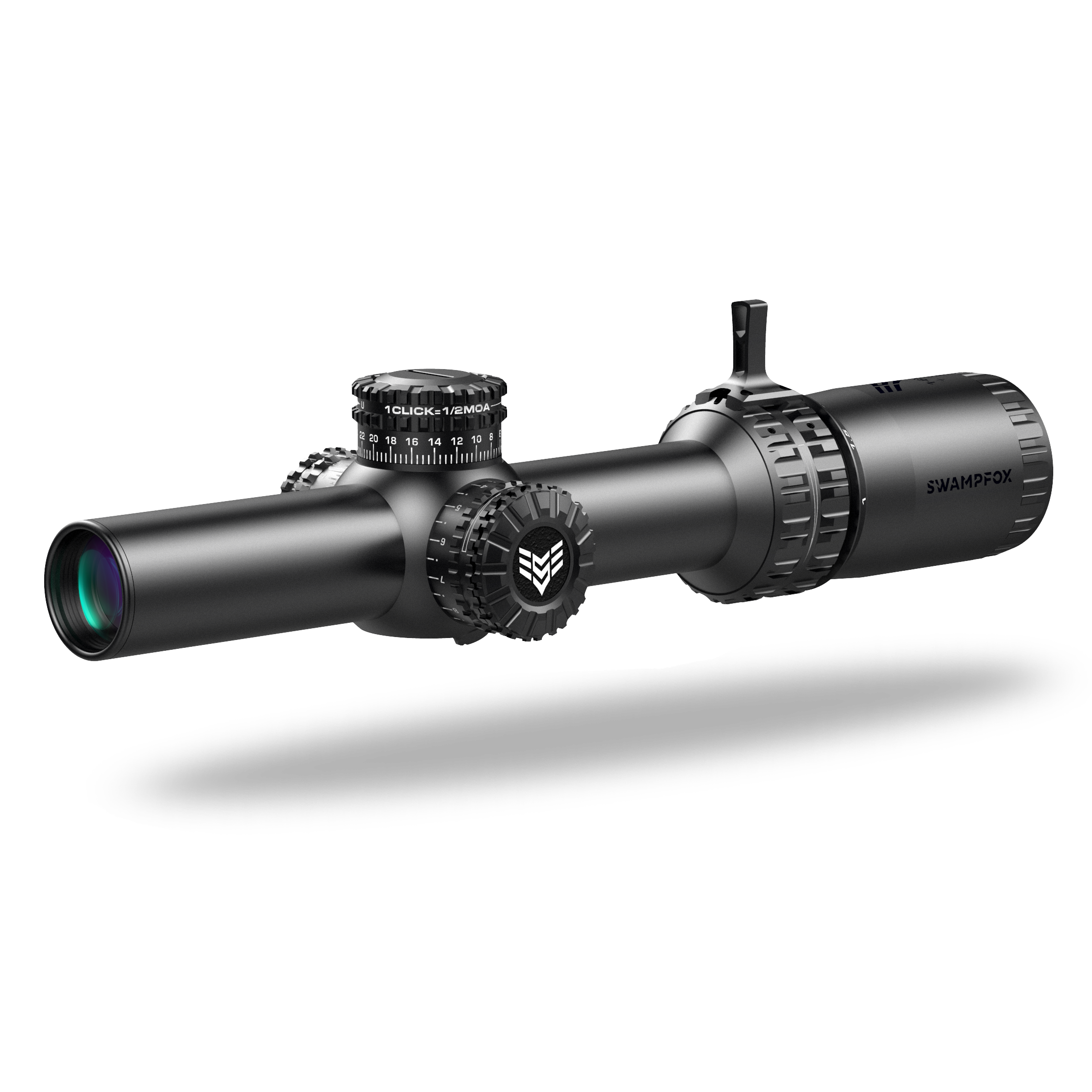 Swampfox Optics Arrowhead Riflescope 1-8x24mm Guerrilla Dot MOA Red Illuminated Reticle