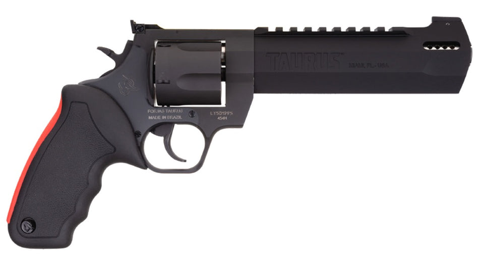 Taurus 2357061RH Raging Hunter 357 Mag 7rd 6.75" Matte Black Oxide Steel Black Rubber with Integrated Red Cushion Insert Grip