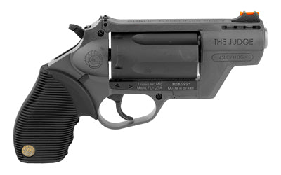 Taurus 2441021GRY Judge Public Defender 45 Colt (LC) Caliber or 2.50" 410 Gauge 5 Shot 2.50" Gray Finish Barrel, Matte Black Oxide Finish Cylinder, Gray Finish Polymer Frame & Black Ribber Grip
