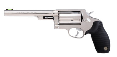 Taurus 2-441069T Judge Compact 45 Colt (Long Colt)/410 Bore 5 Shot 6.50" Matte Stainless Steel Barrel, Cylinder & Frame, Black Ribber Grip, Transfer Bar Safety, Exposed Hammer