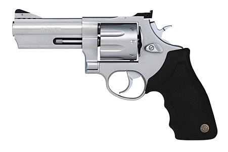 Taurus 2-608049 608 Large 357 Mag/38 Special +P 8 Shot 4" Matte Stainless Steel Ported Barrel, Cylinder & Frame, Black Finger Grooved Rubber Grip, Transfer Bar Safety, Exposed Hammer