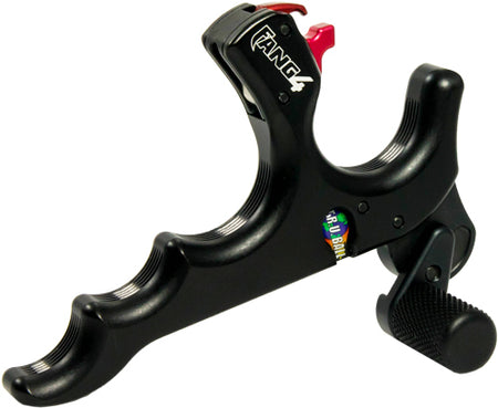 T.R.U. Ball Fang 4 Four-Finger Thumb Archery Hand Release Black