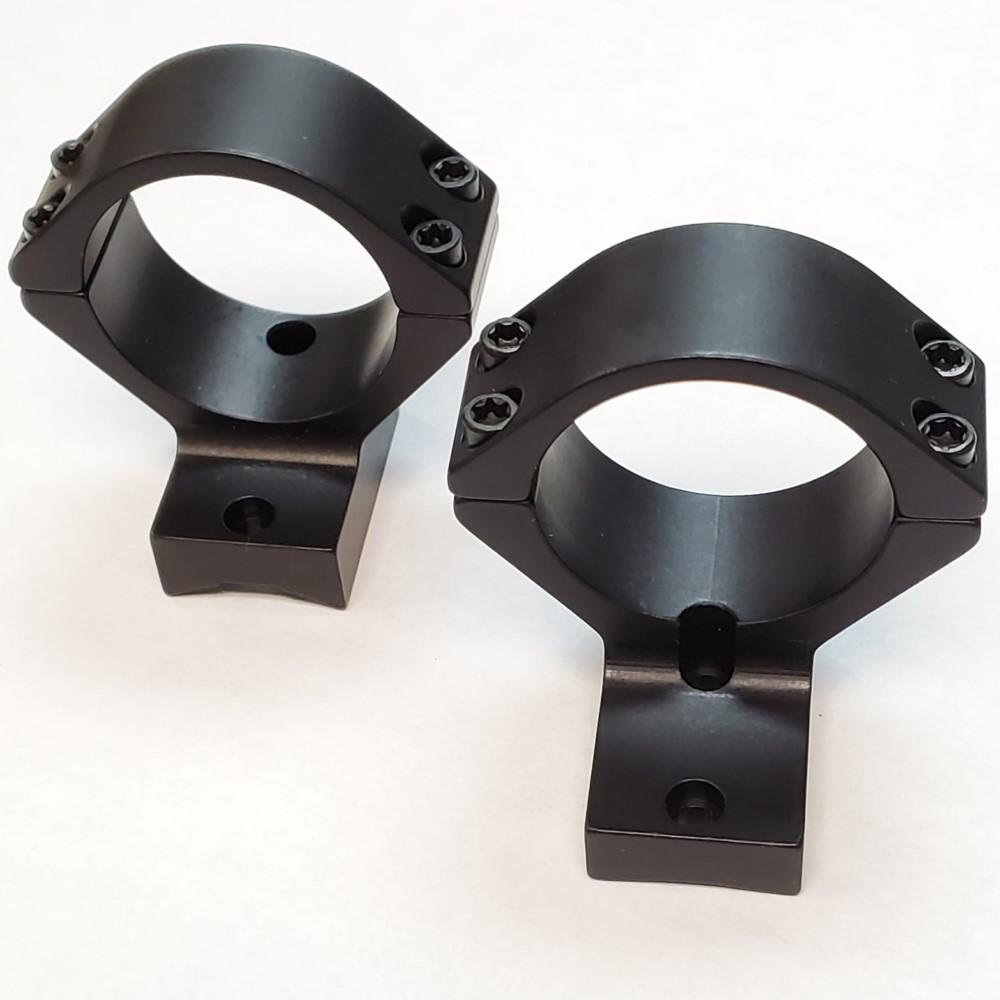 Talley 30mm Extended High Scope Mounts for CZ 600 Rifles - Black - 2-Piece