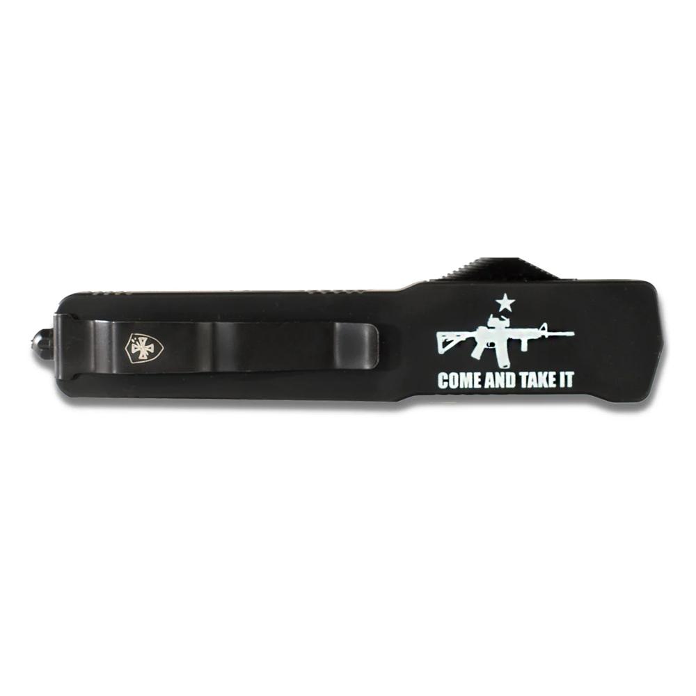 Templar Knives Come and Take It Slim Weighted Knife 3-1/8" Black Drop Point Blade