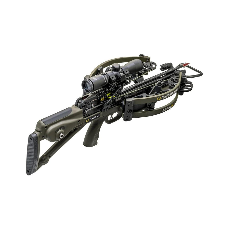 TenPoint Siege 425 ACUslide with RangeMaster 100 Scope Moss Green Crossbow Package