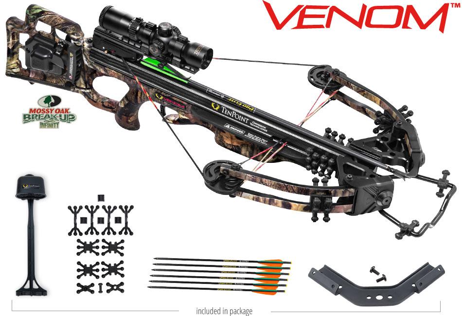 TenPoint Venom Package Crossbow AcuDraw 50 and RangeMaster Pro Scope Mossy Oak Infinity