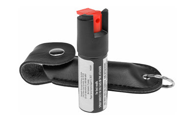 Tornado Key Chain Pepper Spray with Vinyl Pouch, LE Strength, 11g, Black