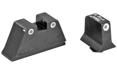 Trijicon Bright & Tough Tritium Backup Iron Sights, Suppressor Height, Glock 17/19 Series, GL201-C-600651