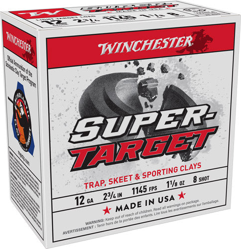 Winchester Super-Target Light Target Shotgun Ammo 12 Gauge 2.75 in 1-1/8 oz #8