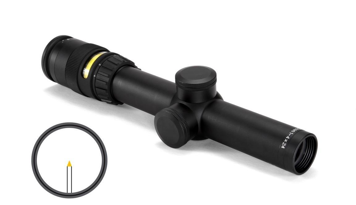 Trijicon AccuPoint Riflescope 1-4x24mm Amber BAC Triangle Post Reticle