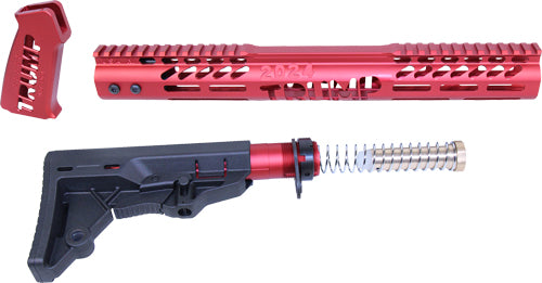 Guntec AR15 Trump Series AR Furniture Set Anodized Red
