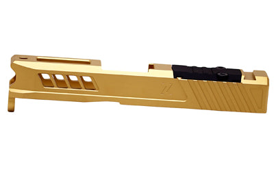 True Precision G43/43X Billet Steel Axiom Slide, Gold TiN, RMS Ready TP-G43S-G-RMS
