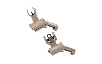 TROY Industries 45 Degree BUIS Set, Flat Dark Earth, HK Front Sight and Round Rear, Picatinny Fit
