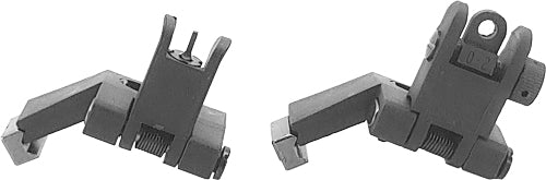 JE Flip Up Polymer Black Front and Rear Offset Sight Combo