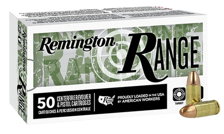 Remington Range Full Metal Jacket 115 Grain 9mm Luger/Parabellum 1145 fps