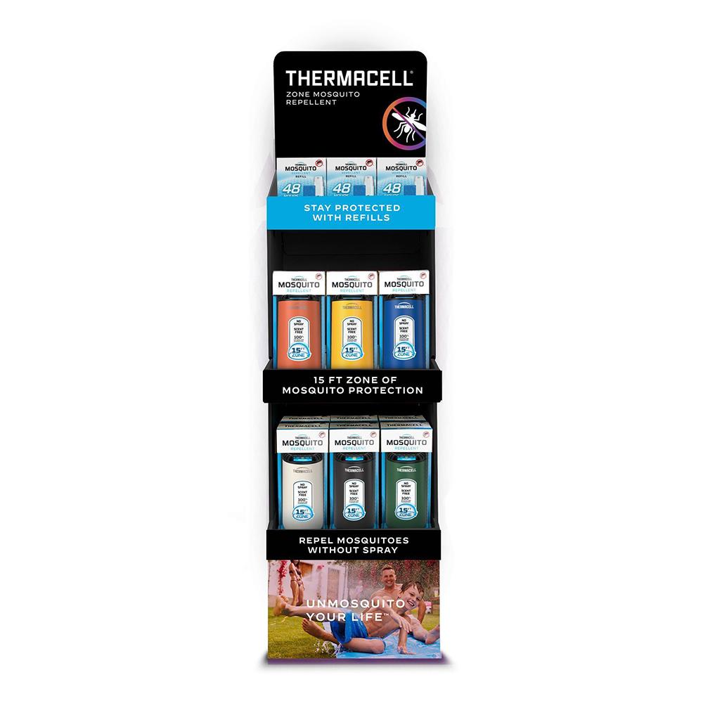Thermacell Patio Shield Mosquito Repeller Refill Floor Stand Display Mixed 6 Color