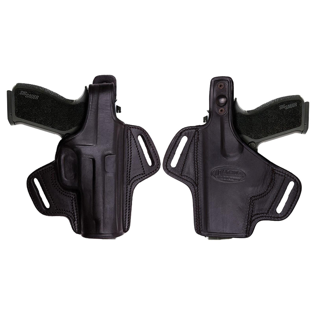 Tagua Right-Hand Black Leather Thumb Break Holster for Glock 19/23/32/38