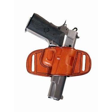 Tagua Quick Draw Leather Belt Holster 1911 Gov't/Commander/Officers No Rail Brown RH