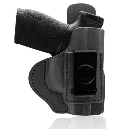 Tagua Saddle Leather IWB Holster for S&W Shield 9/40 Combat Grip Black RH