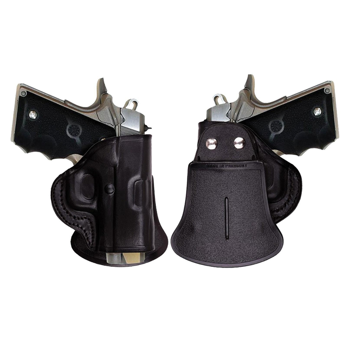 Tagua Leather Quick Draw Open Muzzle Paddle Holster for Glock 19/23/32 Black RH