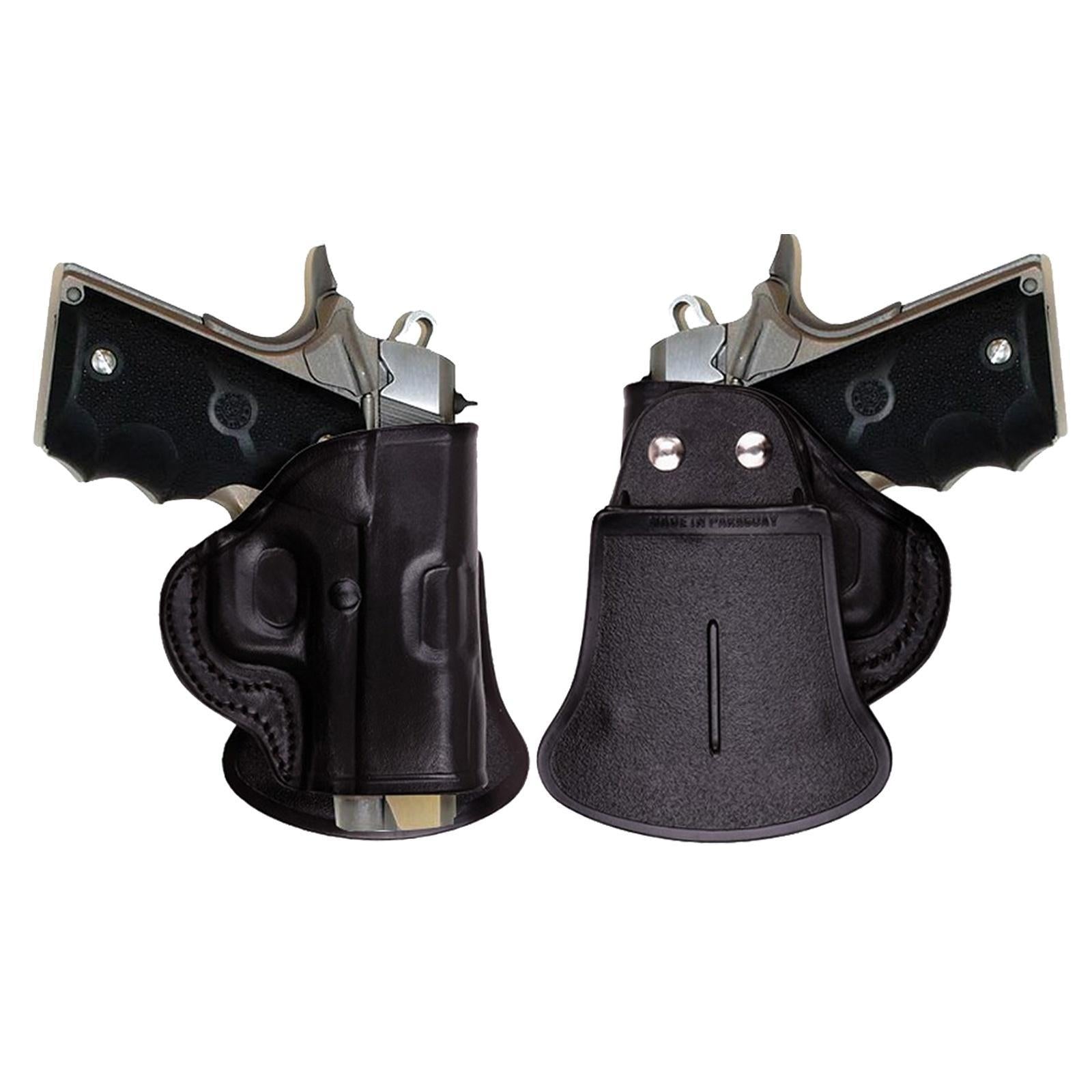 Tagua Leather Quick Draw Open Muzzle Paddle Holster for Glock 19/23/32 Black RH