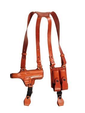 Tagua Leather Harness Shoulder Holster for Colt 45 Brown RH