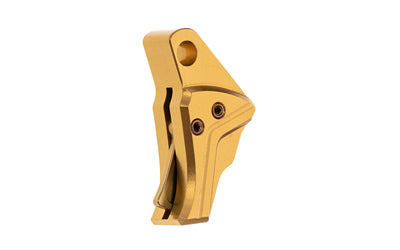 Tyrant CNC Drop-In Glock Gen 3-4 Trigger Shoe with Gold Body and Gold Safety Blade, Anodized Finish
