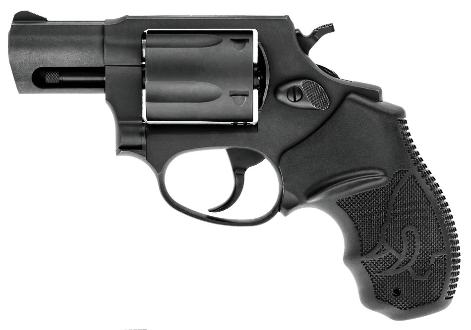 Taurus 2-605021 605 Small 357 Mag/38 Special +P 5 Shot 2" Matte Black Oxide Alloy Steel Barrel, Cylinder & Frame, Black Finger Grooved Rubber Grip, Transfer Bar, Safety Exposed Hammer