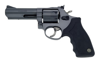 Taurus 2-660041 66 Medium 357 Mag/38 Special +P 7 Shot 4" Matte Black Oxide Ally Steel Barrel, Cylinder & Frame, Black Finger Grooved Rubber Grip, Transfer Bar Safety, Exposed Hammer
