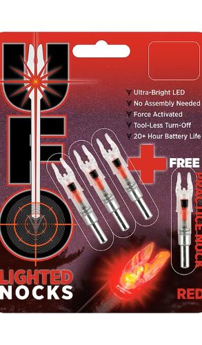 30-06 UFO Lighted Arrow Nock Red .300 Crossbow 3PK