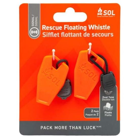 SOL Squall Orange Dual-Tone Signaling Whistle 2 Count