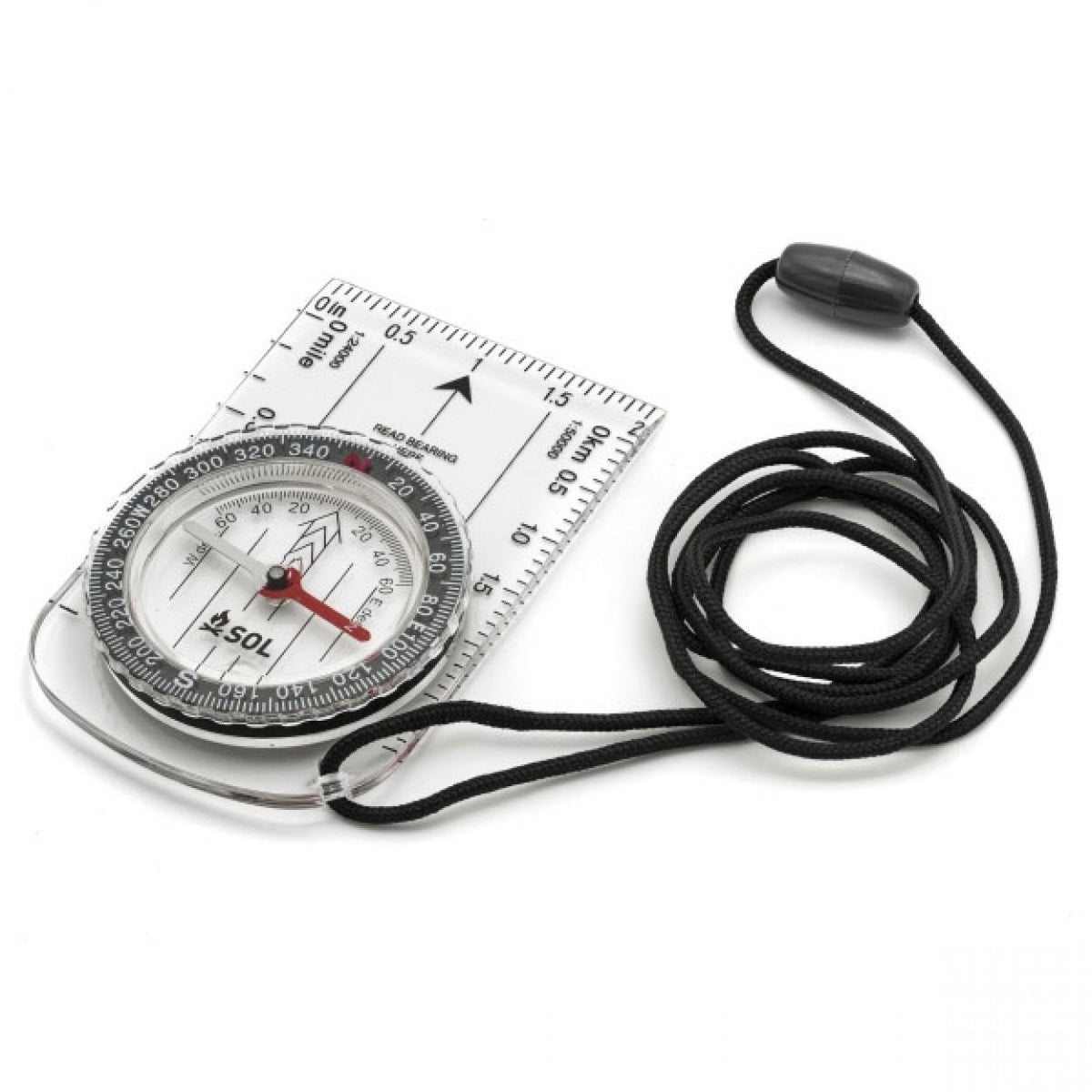 SOL Liquid-Filled Base Map Compass for Backcountry Navigation