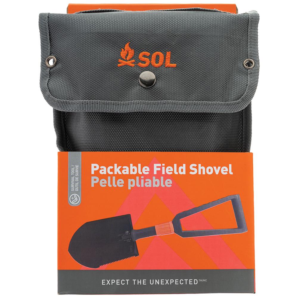 SOL Packable Field Shovel with Serrated Saw Edge and Easy-Grip Handle