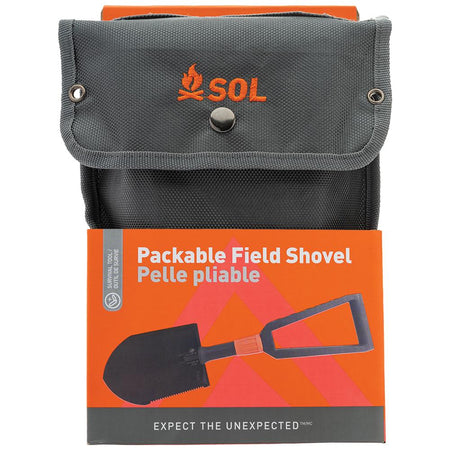 SOL Packable Field Shovel with Serrated Saw Edge and Easy-Grip Handle