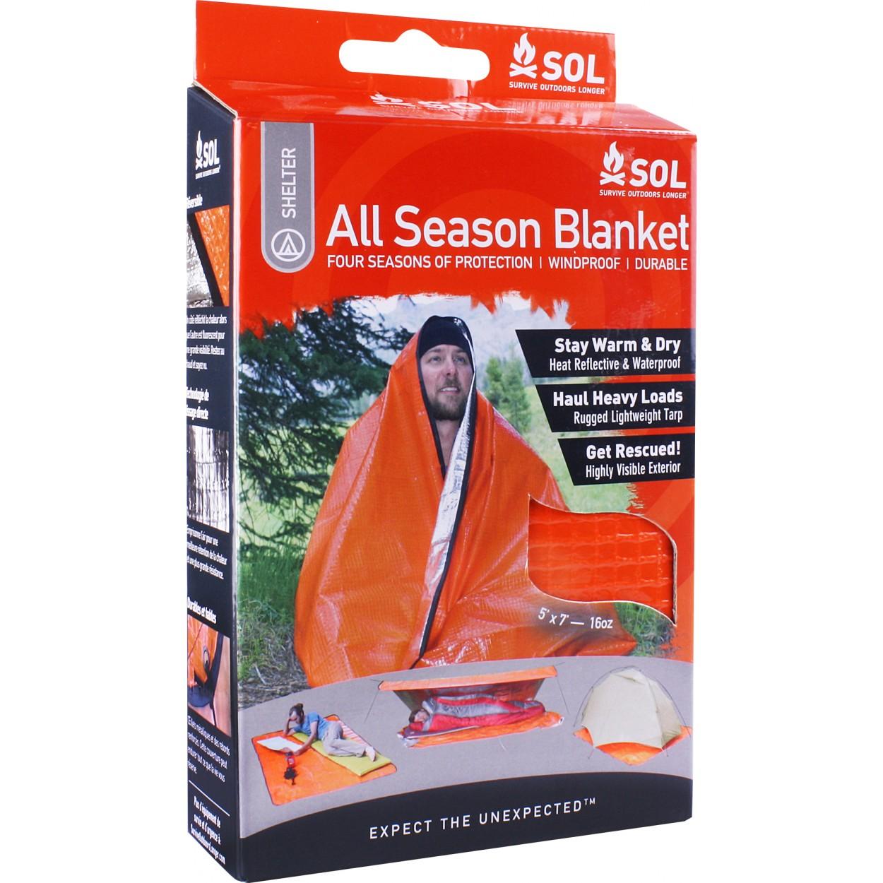 SOL All Season Waterproof Thermal Survival Blanket by Ready Brands