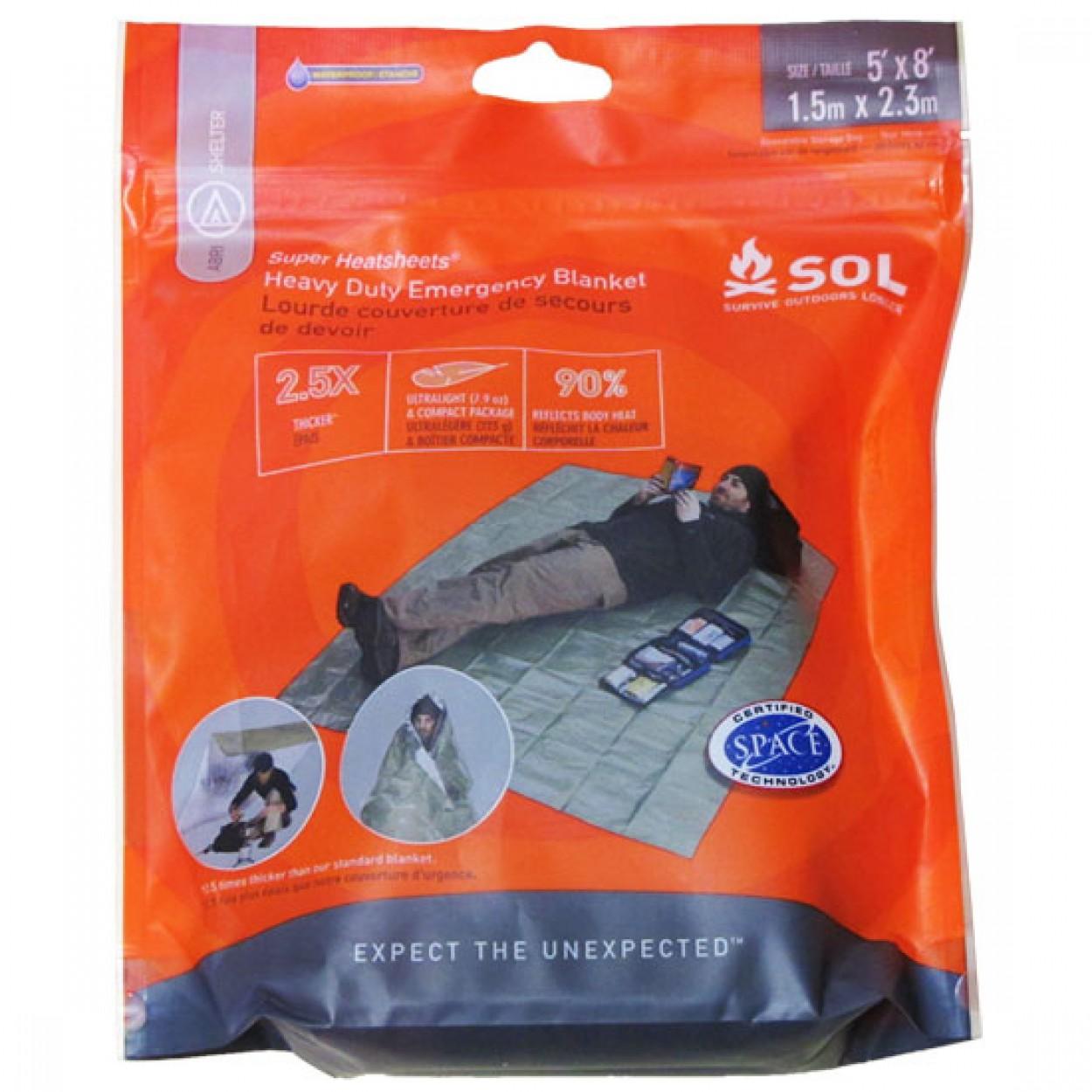 SOL Heavy Duty OD Green All-Purpose Emergency Shelter Blanket