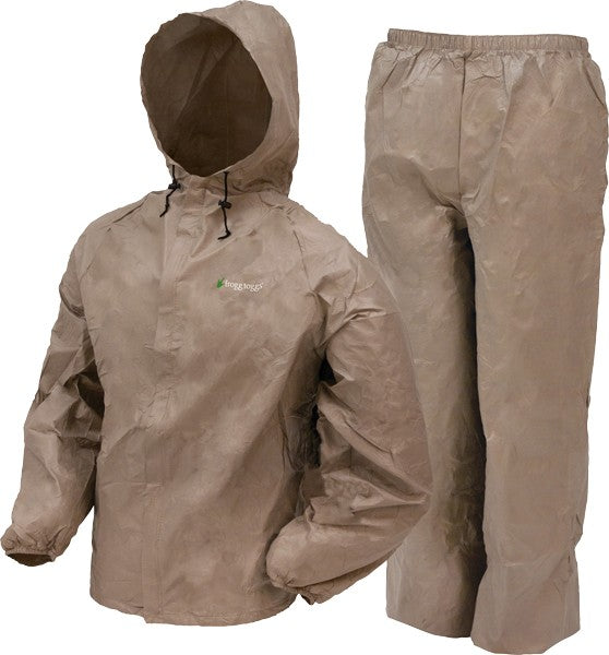 FROGG TOGGS RAIN SUIT MENS ULTRA LITE 2 MEDIUM KHAKI