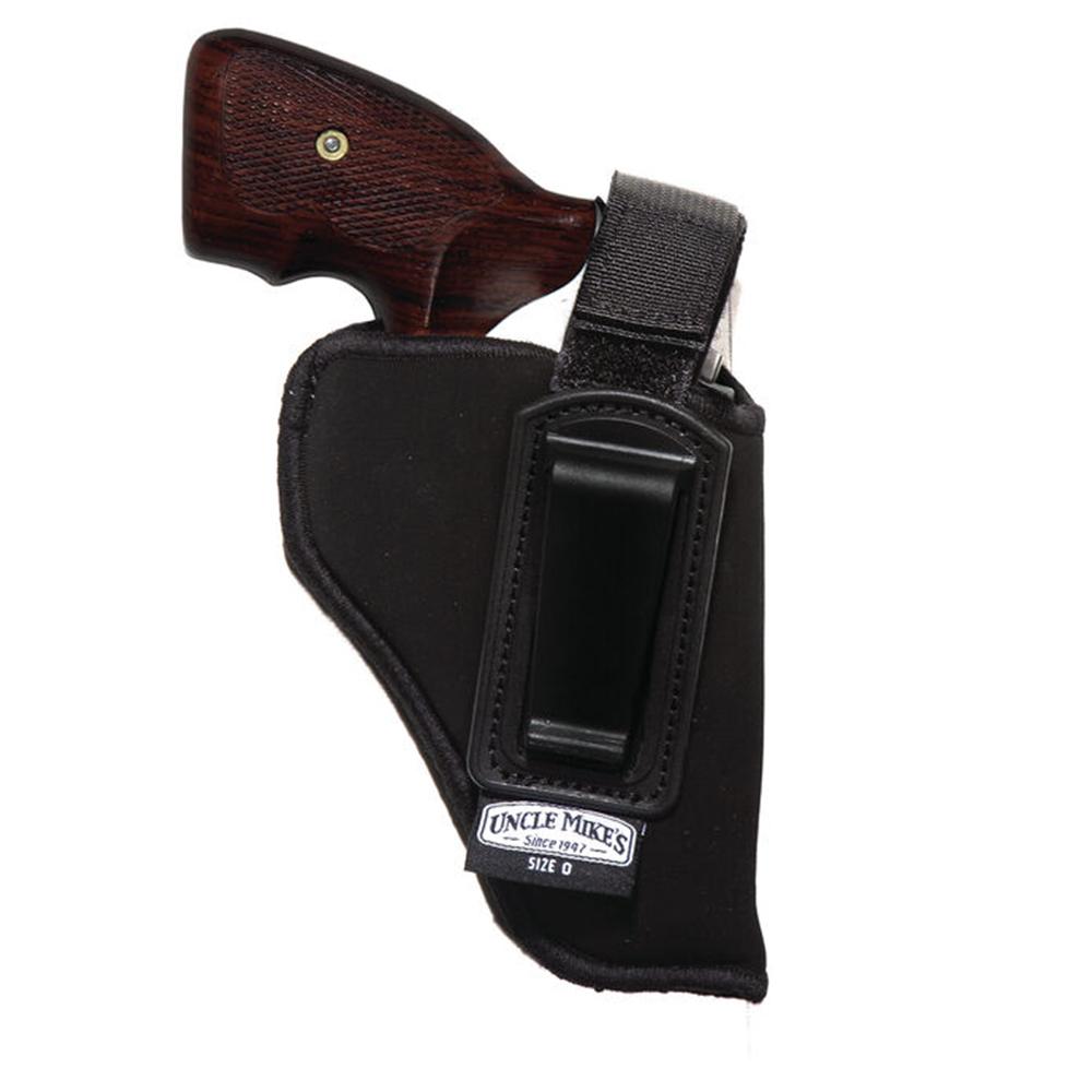 Uncle Mike's Sidekick Right Hand IWB Retention Holster - 2-3" Sm/Med DA Revolvers, Black