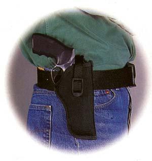 Uncle Mike's Sidekick Black Right Hand Hip Holster for 5" to 6.5" Barrel DA Revolvers