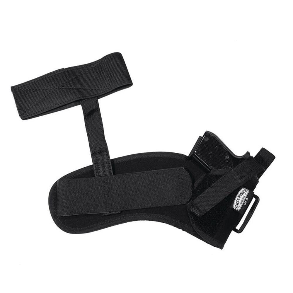 Uncle Mike's Sidekick Concealment Ankle Holster Right Hand .32-.380 Cal Medium Autos Black