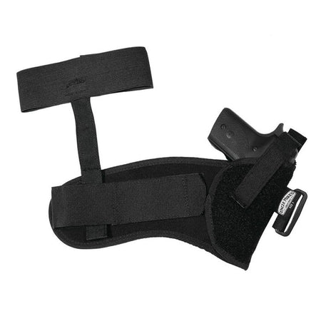 Uncle Mike's Sidekick Cordura Ankle Holster for .32-.380 Medium Auto Pistols - Left Hand Black
