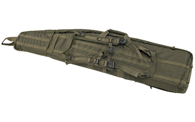 US PeaceKeeper 52in Precision Rifle Drag Bag with Accessory Pockets OD Green P30052