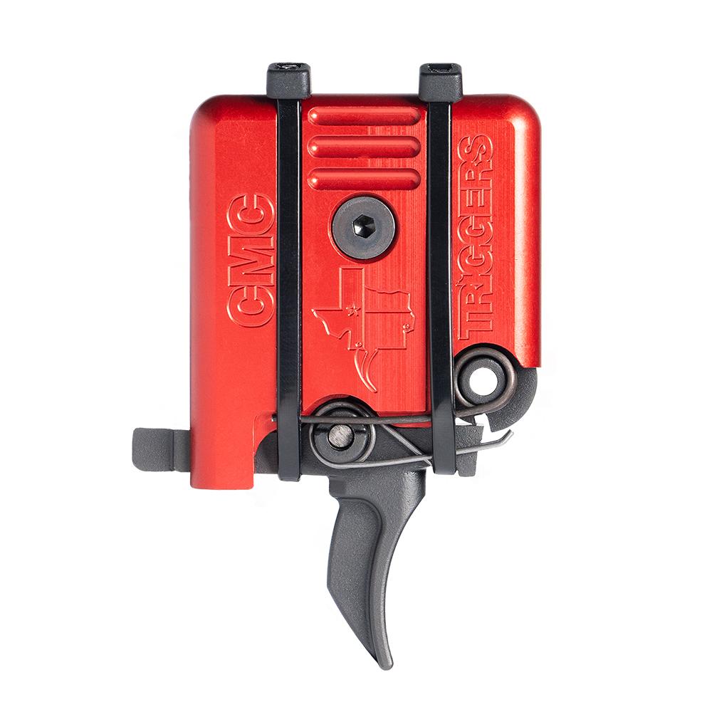 CMC Triggers Single Stage Component Trigger Curved 3.5 lb Small Pin AR-15/10 Red