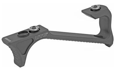UTG Ultra Slim Angled Foregrip for KeyMod Handguards, Aluminum with Grip Serrations, Black Finish