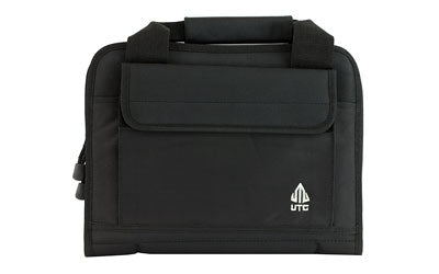 UTG Deluxe Double Pistol Carry Case Black Polyester Six Mag Pouches PVC-PC02B