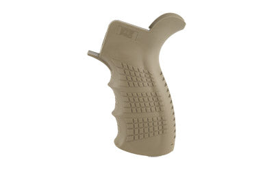UTG PRO Ambi AR-15 Pistol Grip with Textured Beavertail, Built-In Storage, Flat Dark Earth Finish