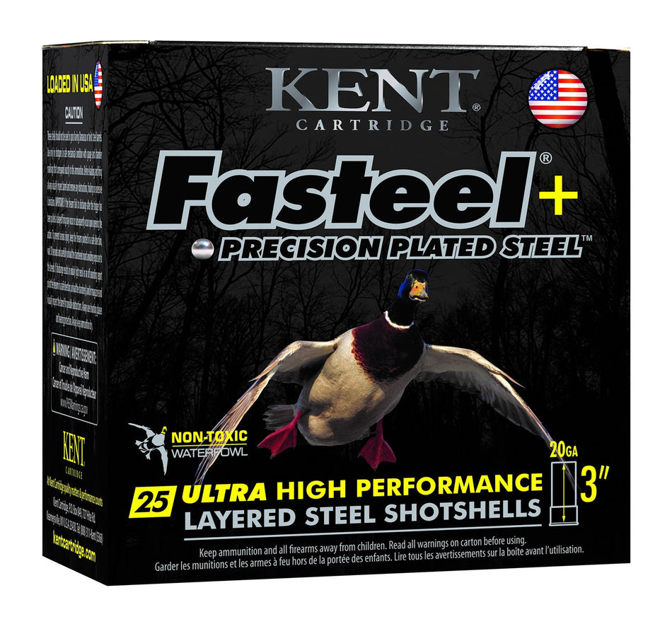 Kent Cartridge K203FSP284X6 Fasteel + Waterfowl 20 Gauge 3" 1 oz 4/6 Shot
